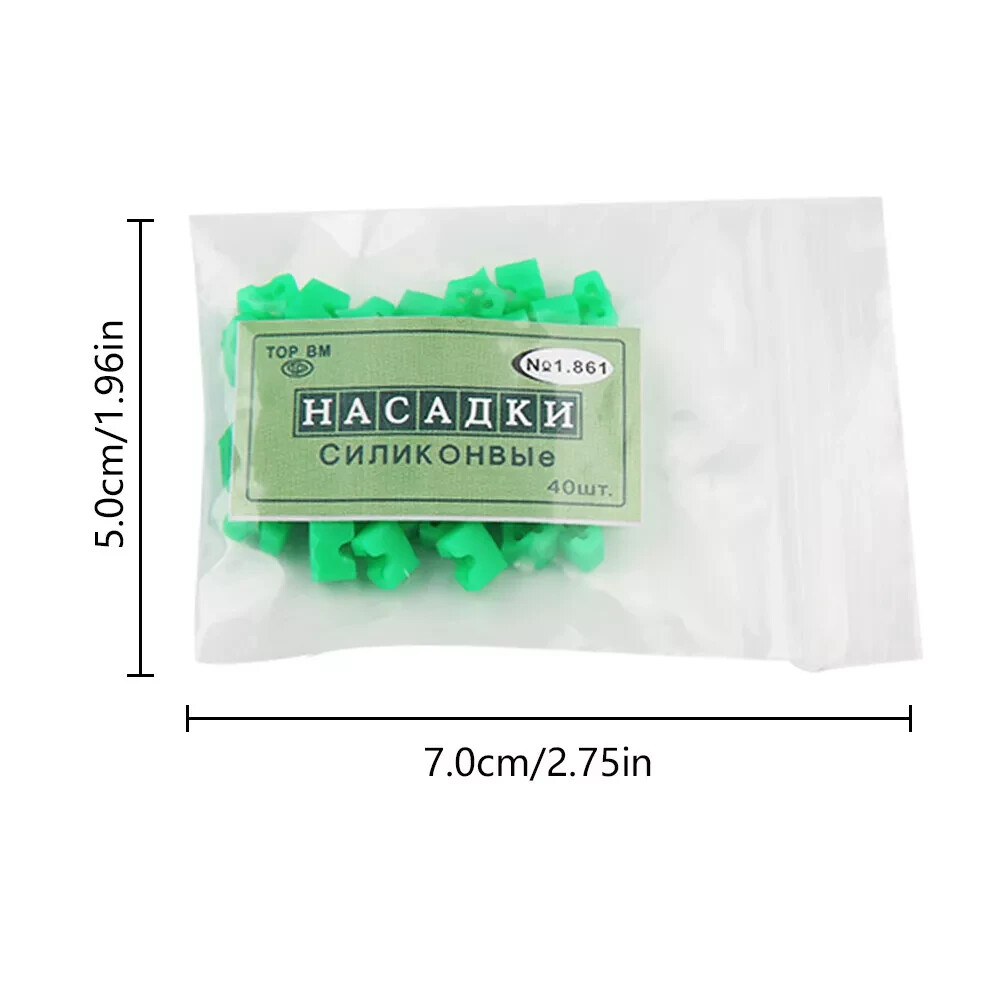 40pcs/bag Dental Silicone Wedge Teeth Filling Add-On Wedges Rubber Delta Ring