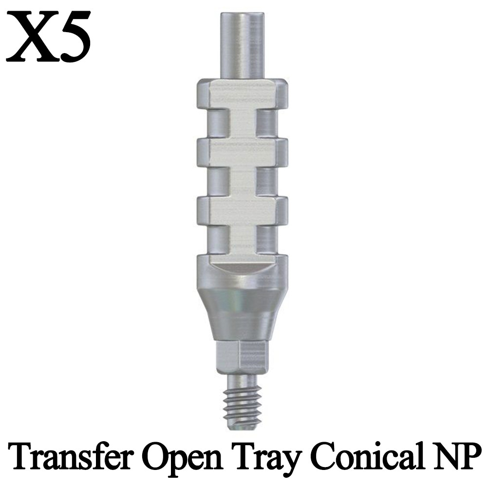 5x Dental Transfer Impression Coping Open Tray Conical Nobel Active RP Fixture