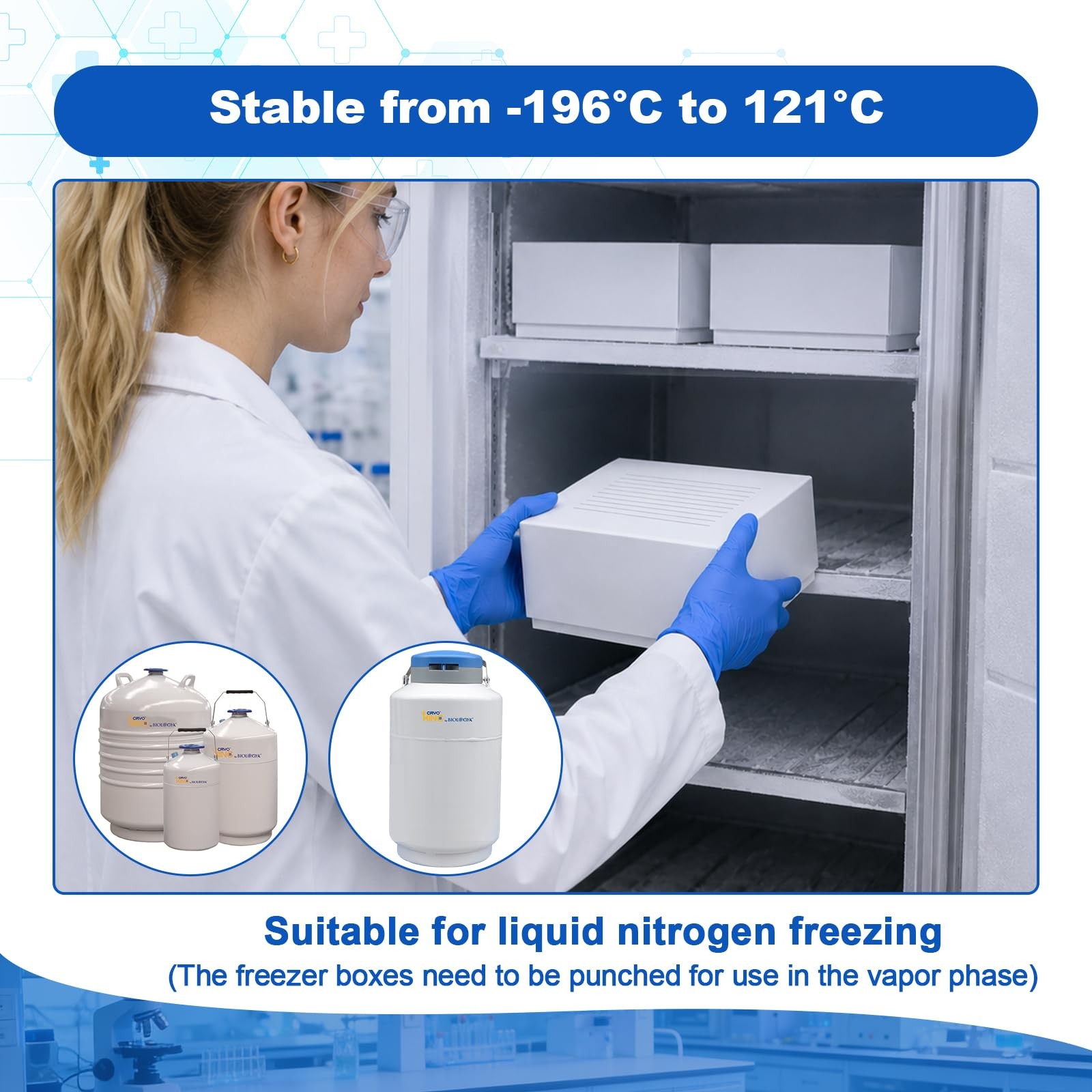 5 PCS 16Well Cardboard Freezer Box With Lid For 50ml Tubes White Cryo Box