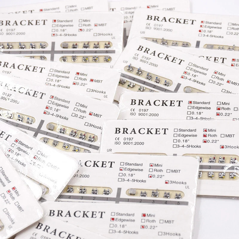 Dental Orthodontic Metal Bracket Braces Edgewise Roth/Mini/Standard 018/022 Slot