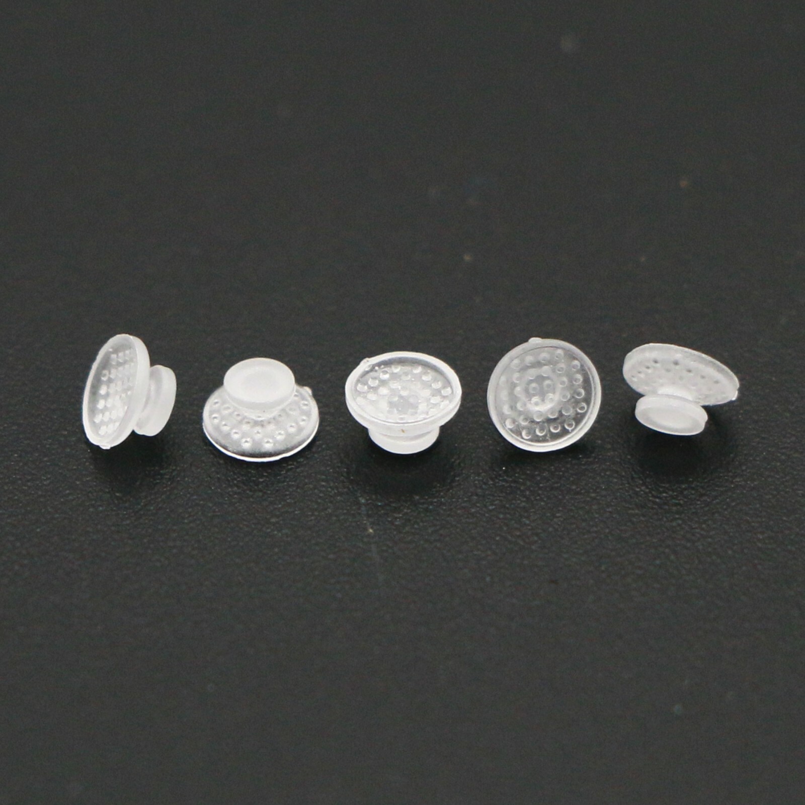 US 100 Pcs Dental Orthodontic Ceramic Lingual Button Bondable Round Base Clear