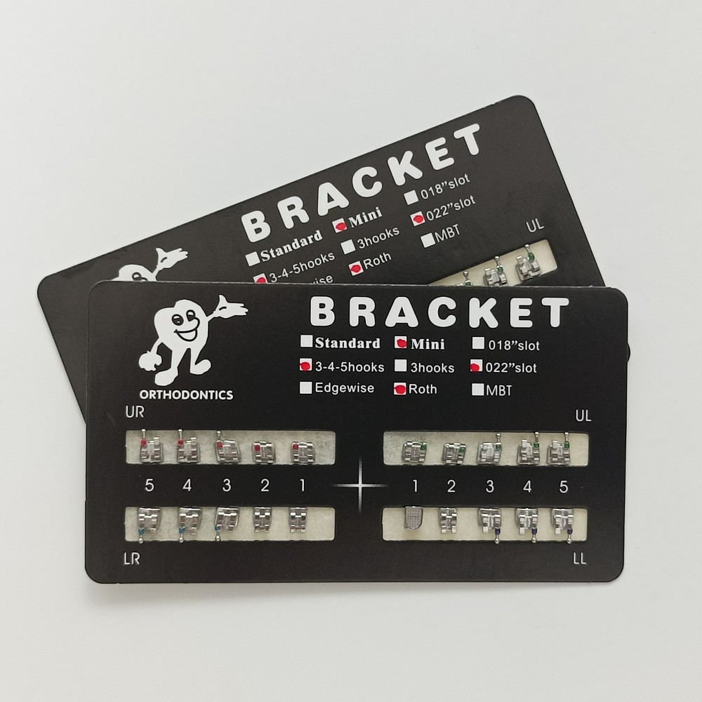 1-500Set Dental Orthodontic Metal MIM Monoblock Brackets Mini Roth 022 345 hooks