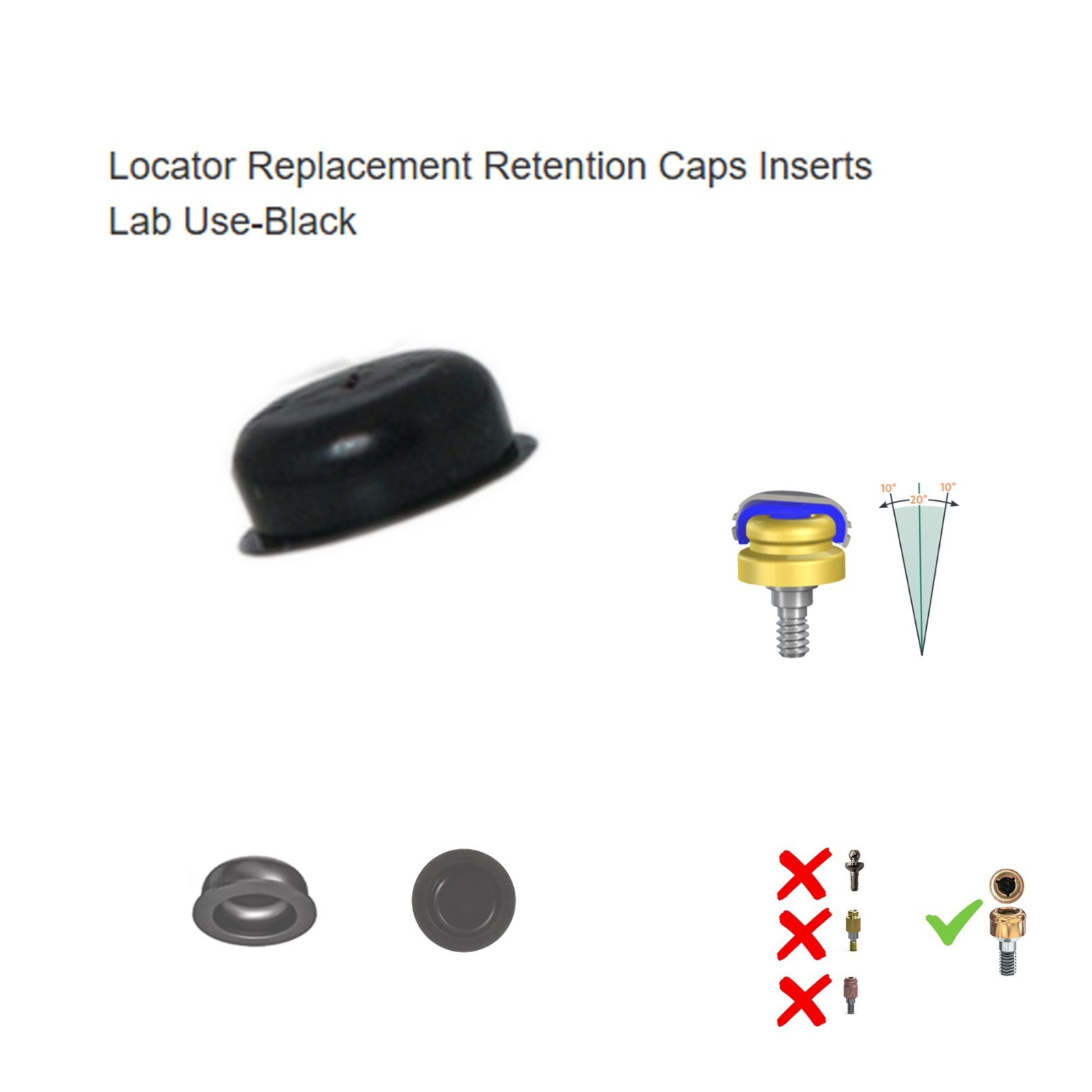 US Locator attachment abutment For Hiossen ET /Osstem TS Mini/Regular 1-7.0mm GH