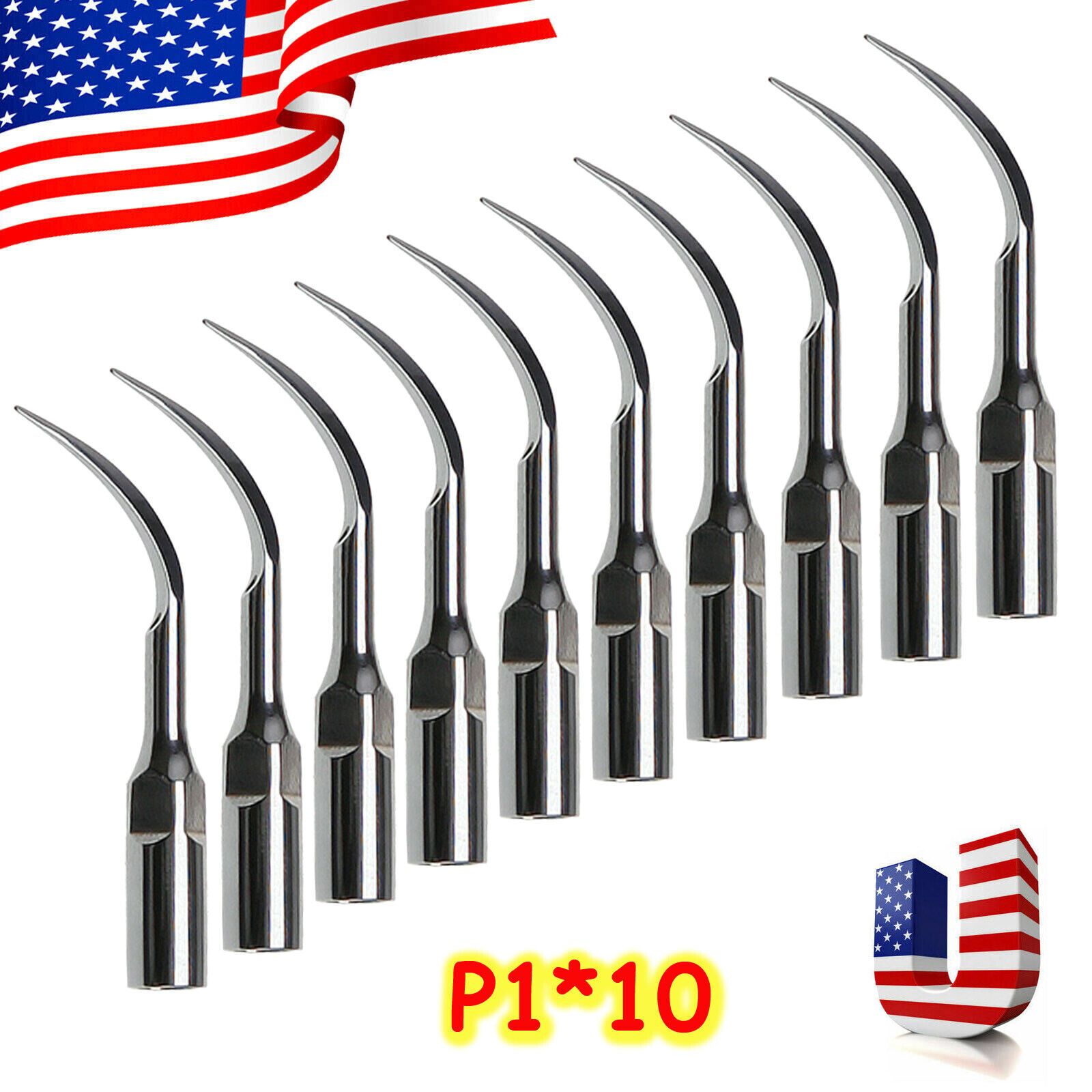 1-10*Dental Ultrasonic Perio Scaling Tips P1 Fit for EMS/woodpecker Handpiece ns