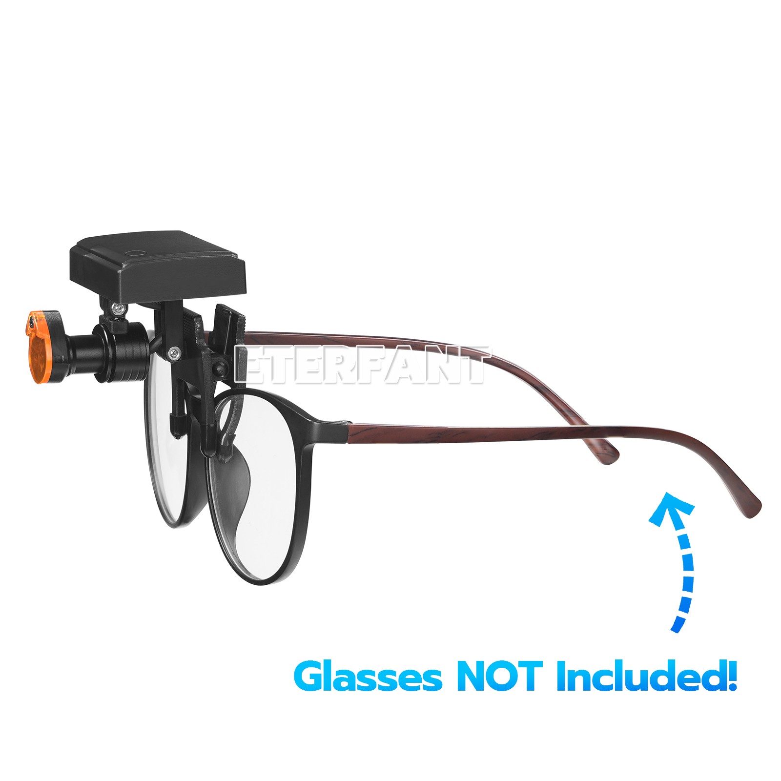 ETERFANT 5W Dental Wireless LED Headlight with Filter for Binocular Loupe Glasse