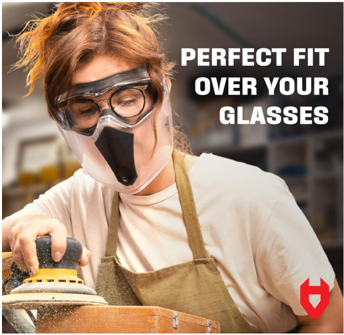 NoCry Safety Face Shield Mask for Work with Premium Anti Fog and Anti Scratch