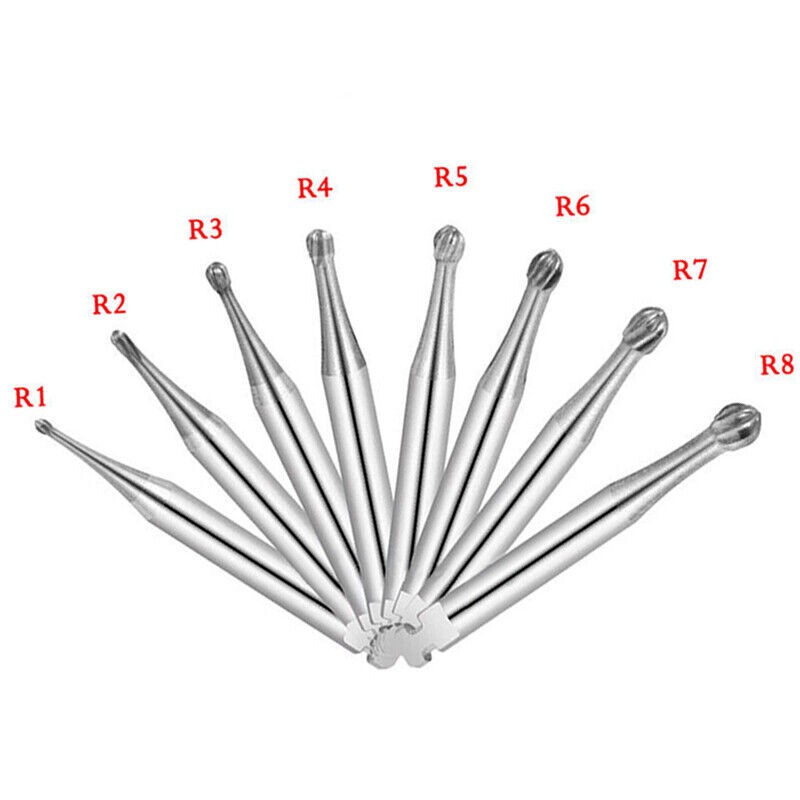 5 Pcs Dental Round Latch Carbide Bur RA 1 2 3 4 5 6 7 8 For Low Speed Handpiece