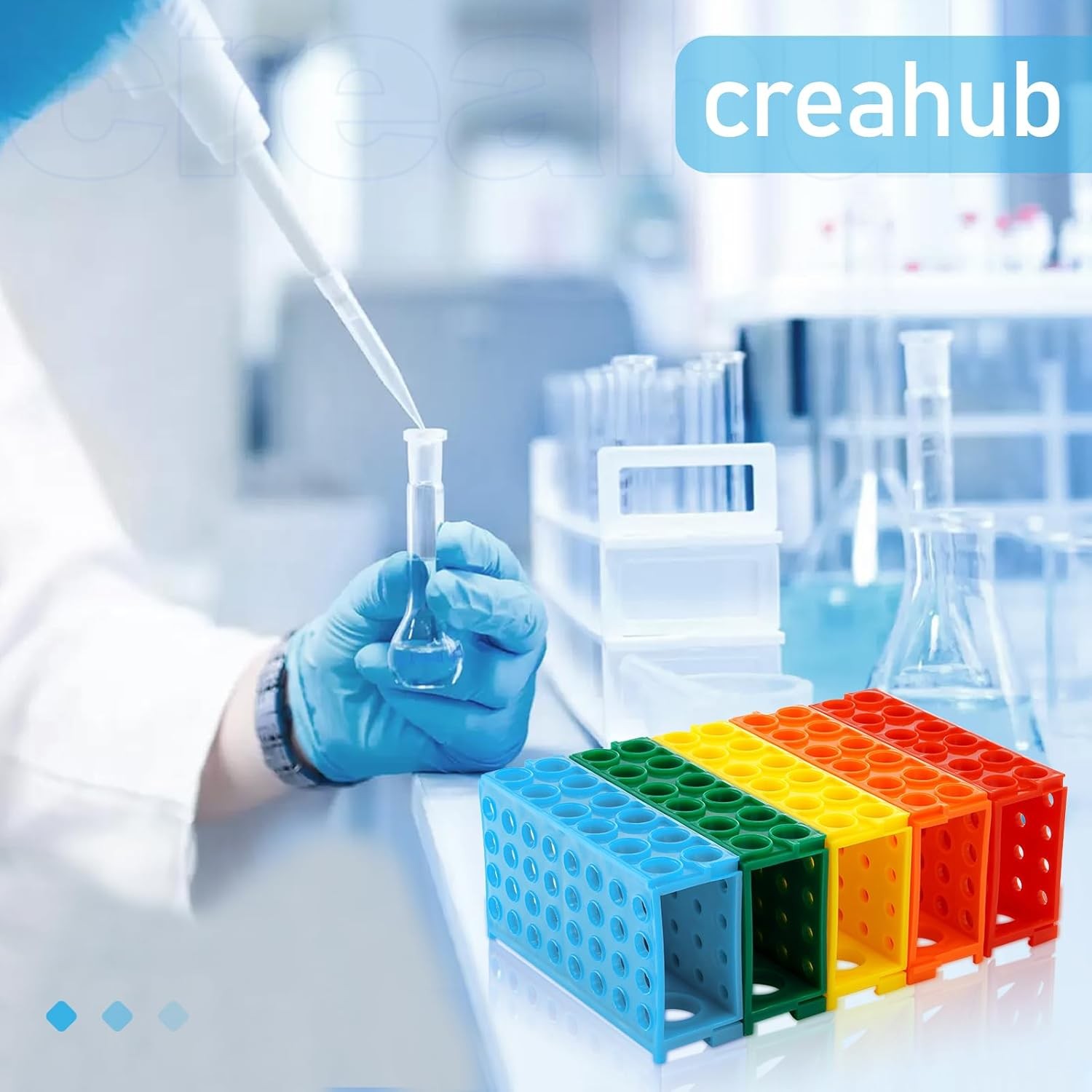5 Pcs 4 Way Plastic Tube Rack Colorful Lab Tube Racks Tube Holder for Tubes Lab