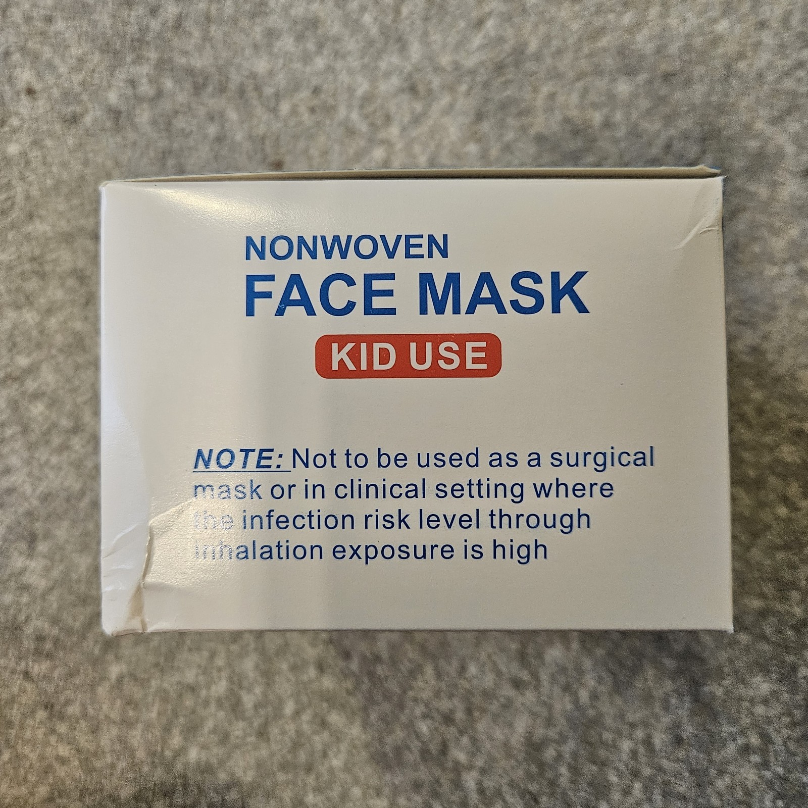 50 Pcs Kids Children Blue 3-Ply Disposable Face Mask Earloop Mouth Cover Sealed