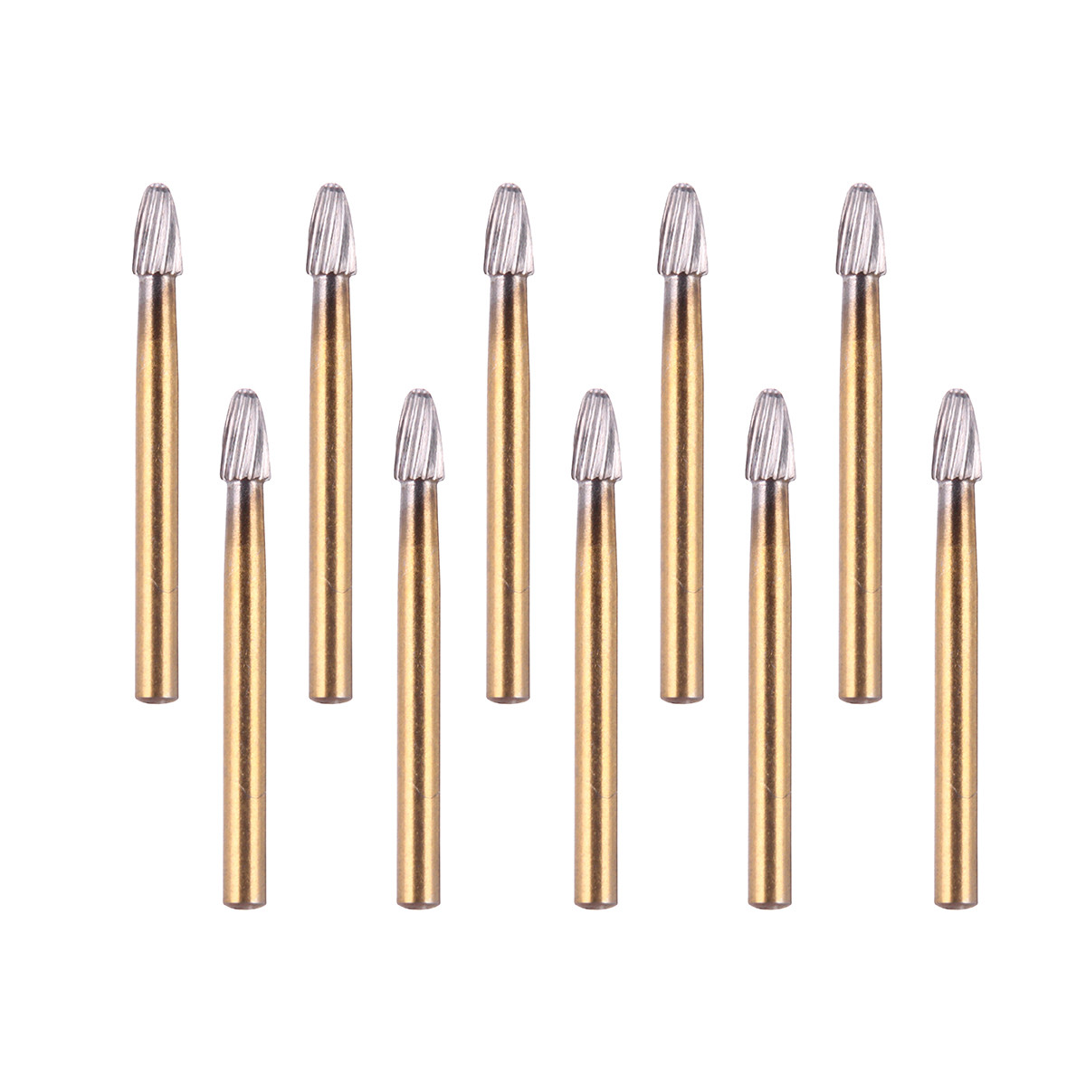 10pcs Dental Tungsten Steel Carbide Bur FG 7406 Egg Shape F High Speed Handpiece