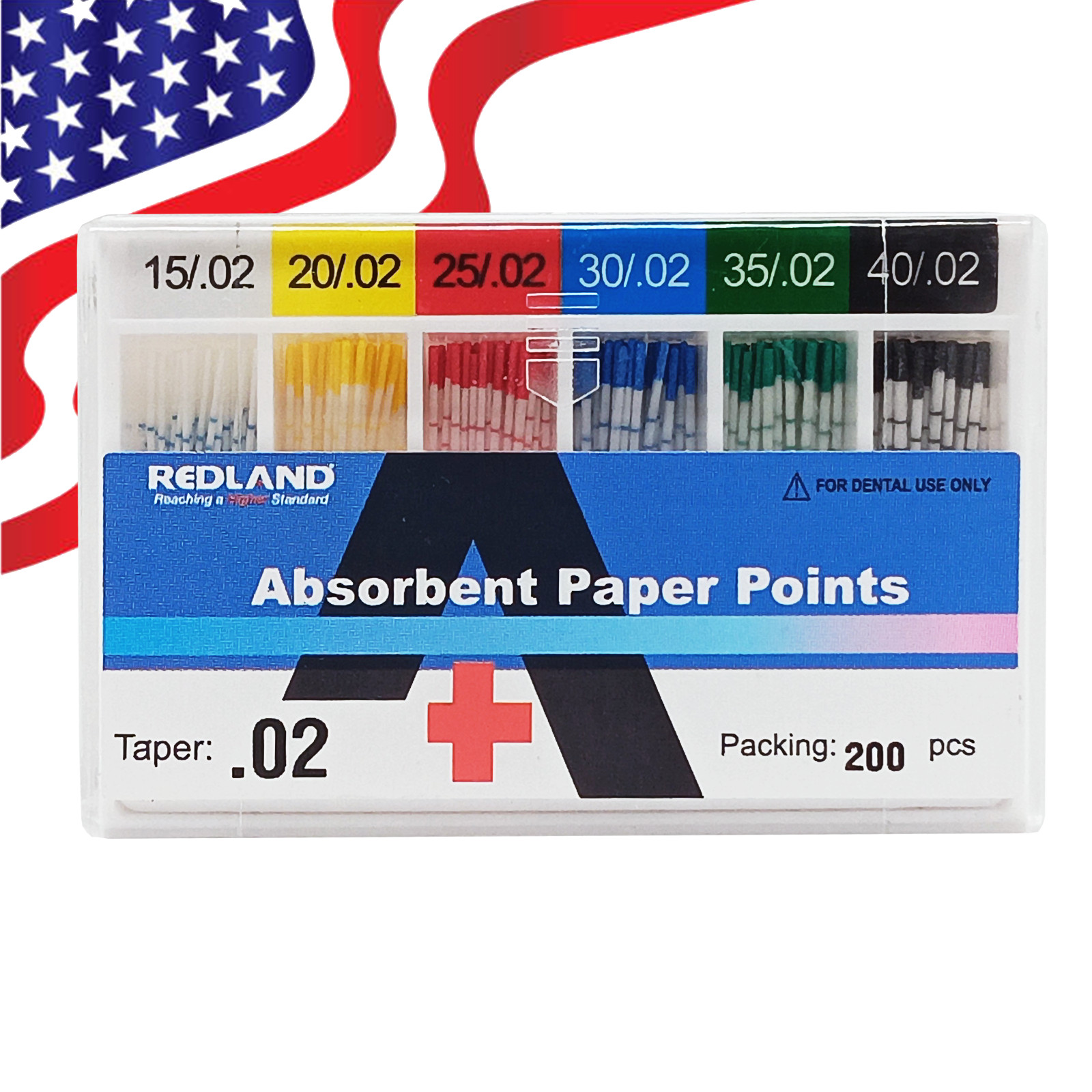 Dental MM Marked Absorbent Paper Points All Size sliding box (.02-.04-.06 Taper)