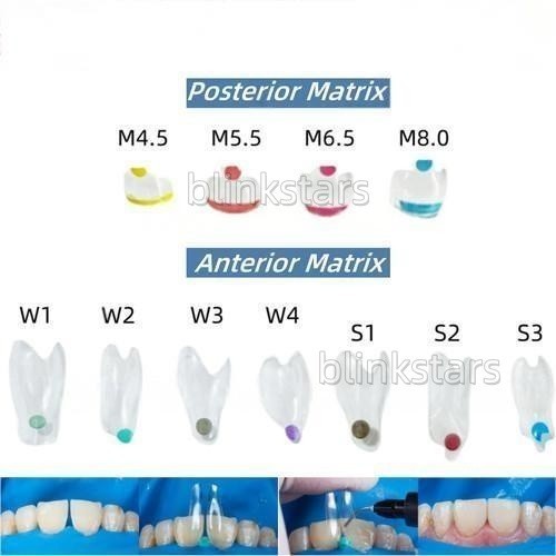 5 Pcs/Box Dental Restorative BT Bow Matrices Matrix Contoured Bands Transparent