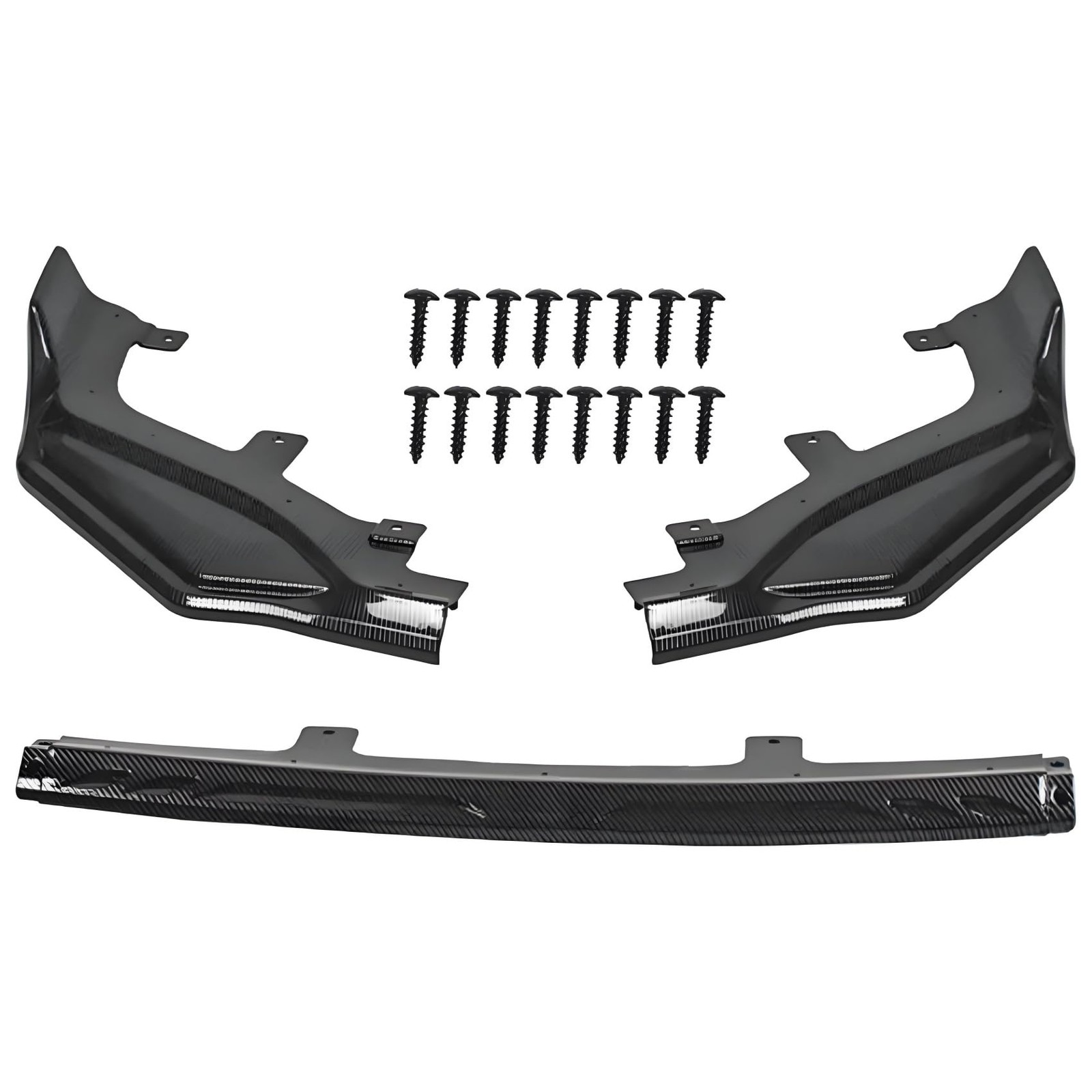 3PCS Carbon Fiber Front Bumper Lip Lexus IS200t IS300 IS350 F Sport 2017-2020