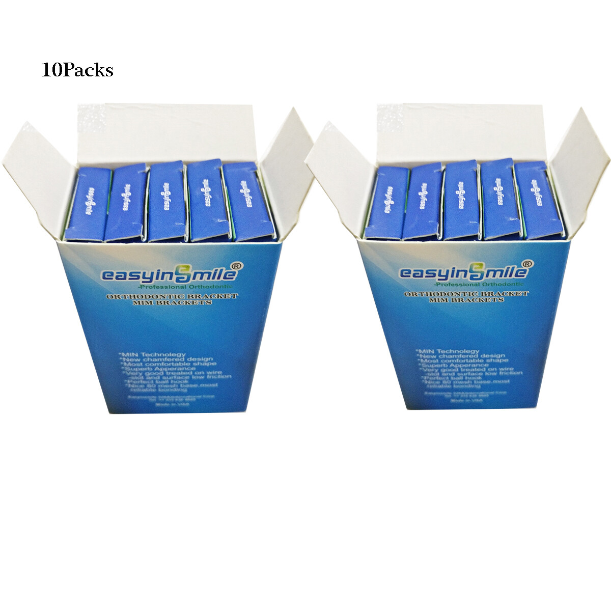 5Pack Dental Orthodontic Brackets MBT/Roth 022 3/345Hook Mini Metal Teeth Braces