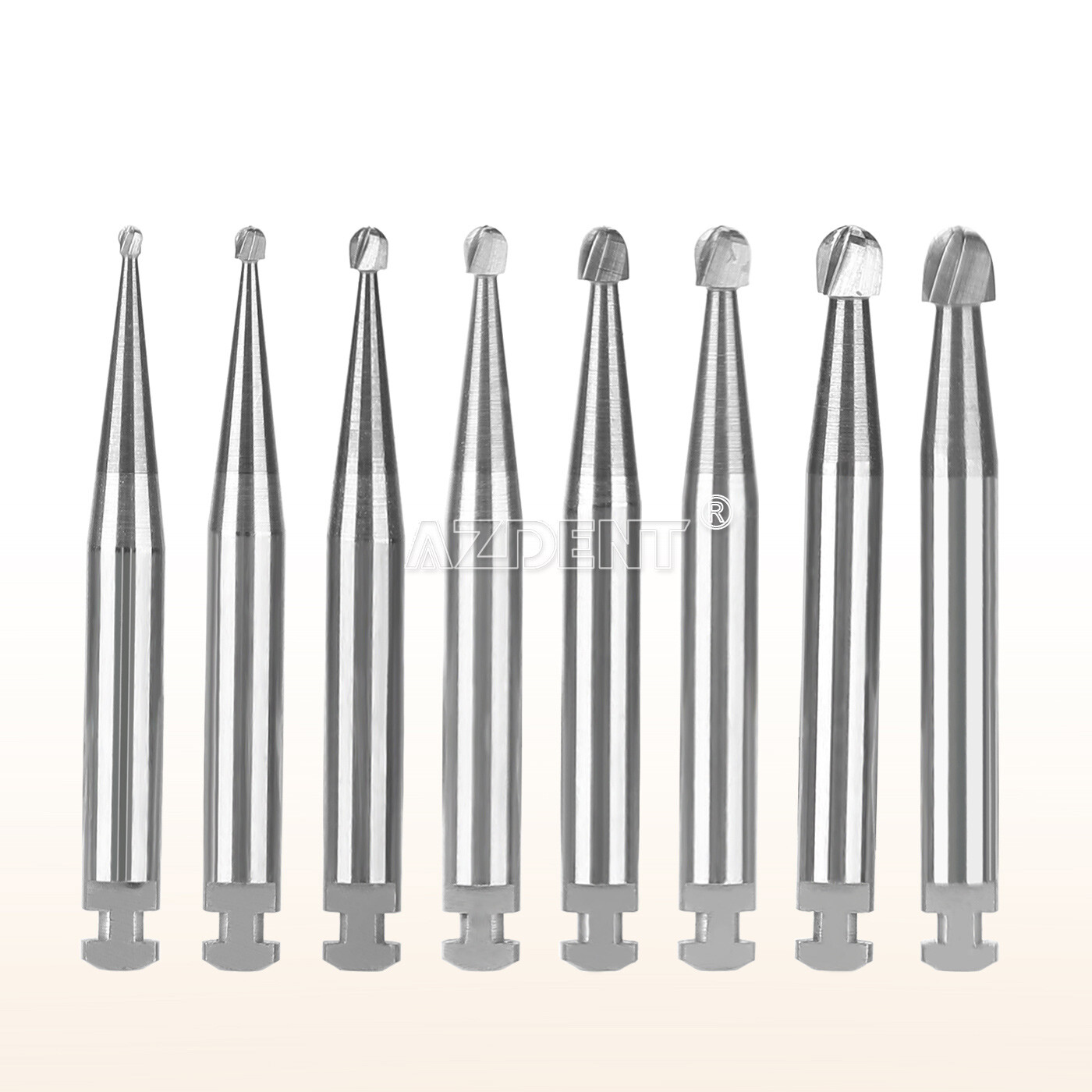 AZDENT Dental Round Tungsten Steel Carbide Burs RA Latch for Low Speed Handpiece