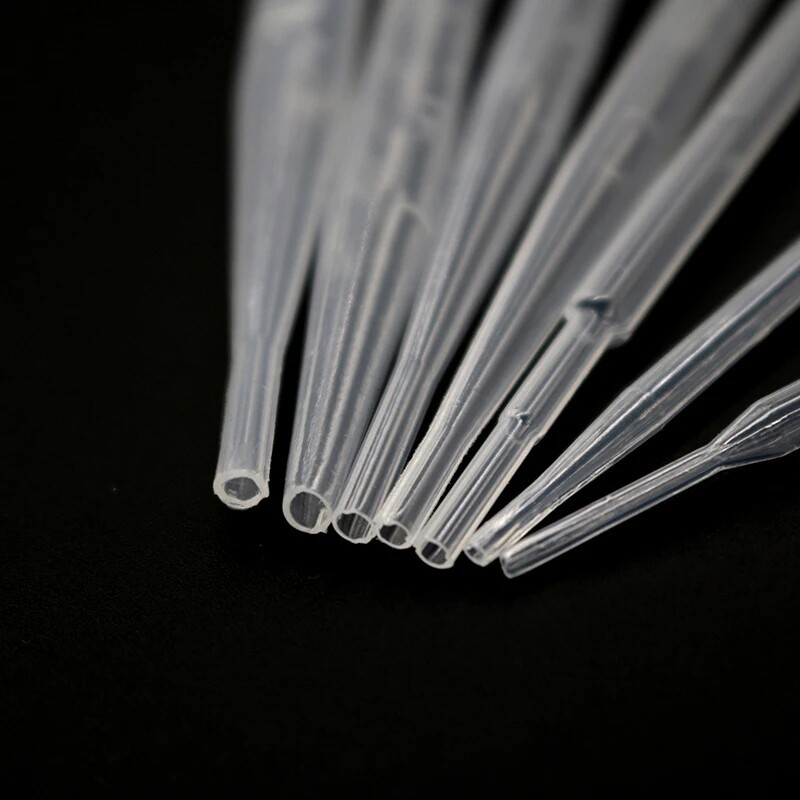 100Pcs 0.2/0.5/1/2/3/5/10ml Disposable Plastic Eye Dropper Lab Transfer Pipettes