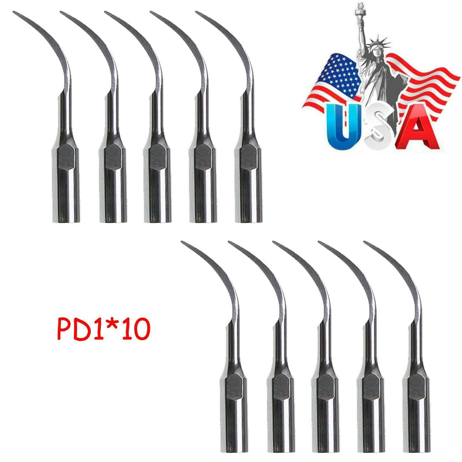 Dental Ultrasonic Piezoelectric Scaler Perio Tips PD1 Fit for DTE SATELEC Scaler