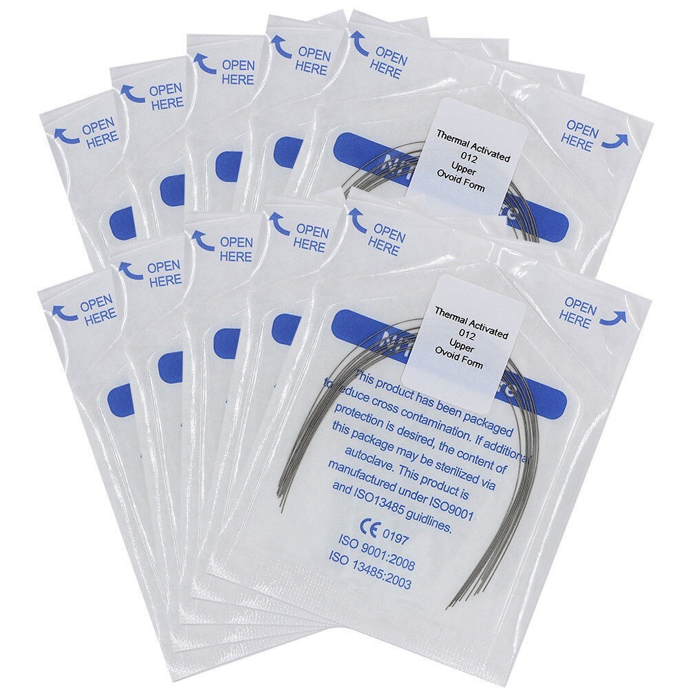 5-200PACKS Dental Orthodontic Thermal Activated Round Niti Arch Wires Ovoid Form