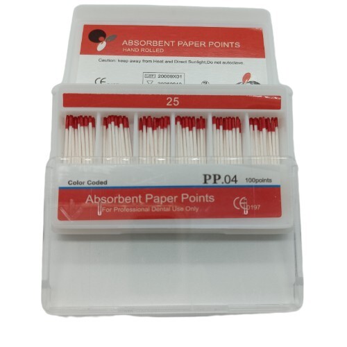 10Packs Dental Absorbent Paper Points Taper 0.04 25# Fit Endodontic Root Canal