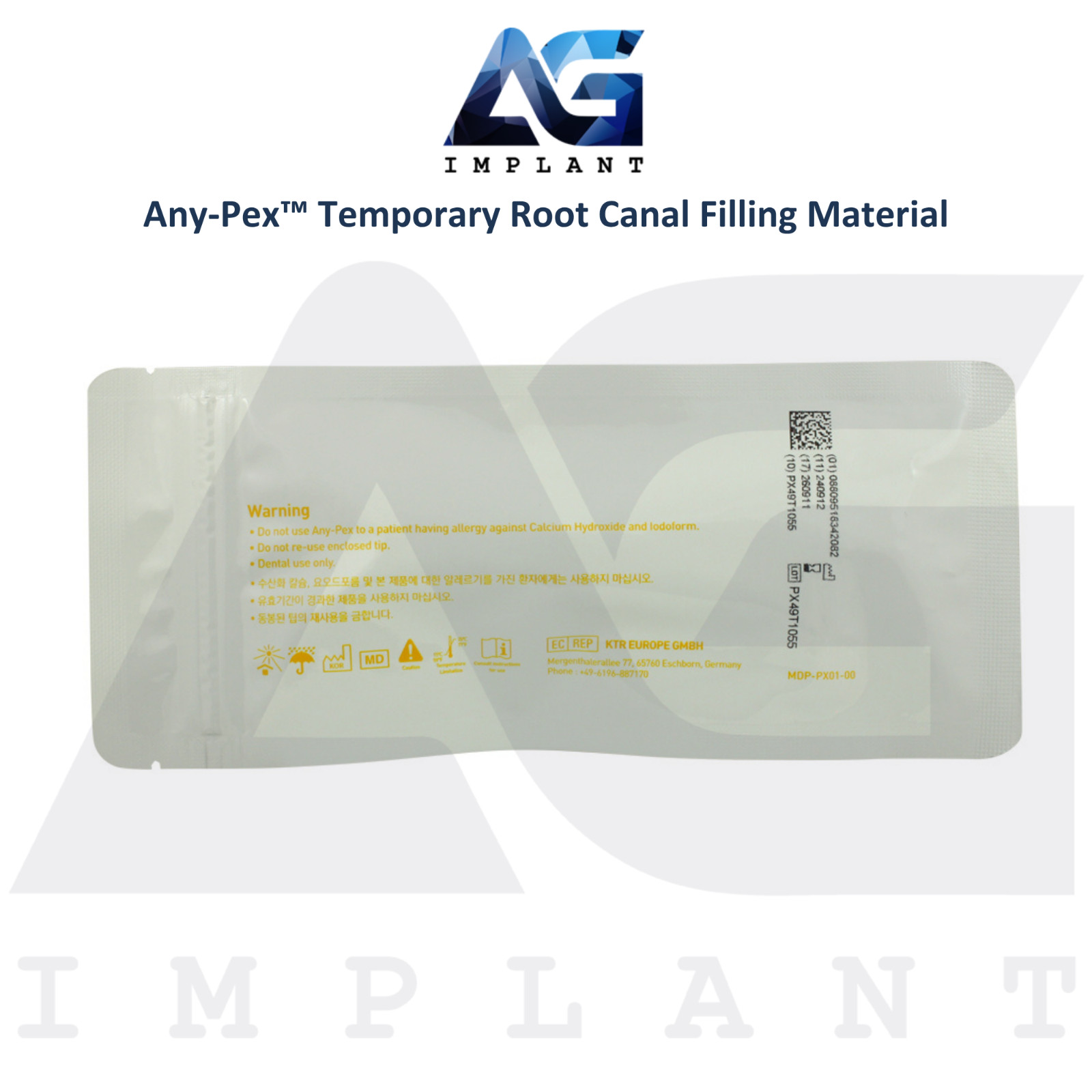 Any-Pex™ Temporary Ro0t Canal Filling Material 2.2g Syringe Dental Restorations