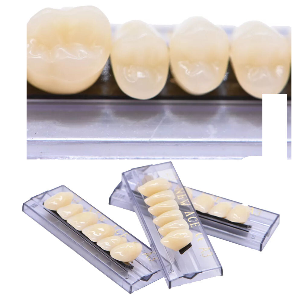 168Pcs Dental Acrylic Resin Denture 23# Shade A3 Full Upper Lower False Teeth