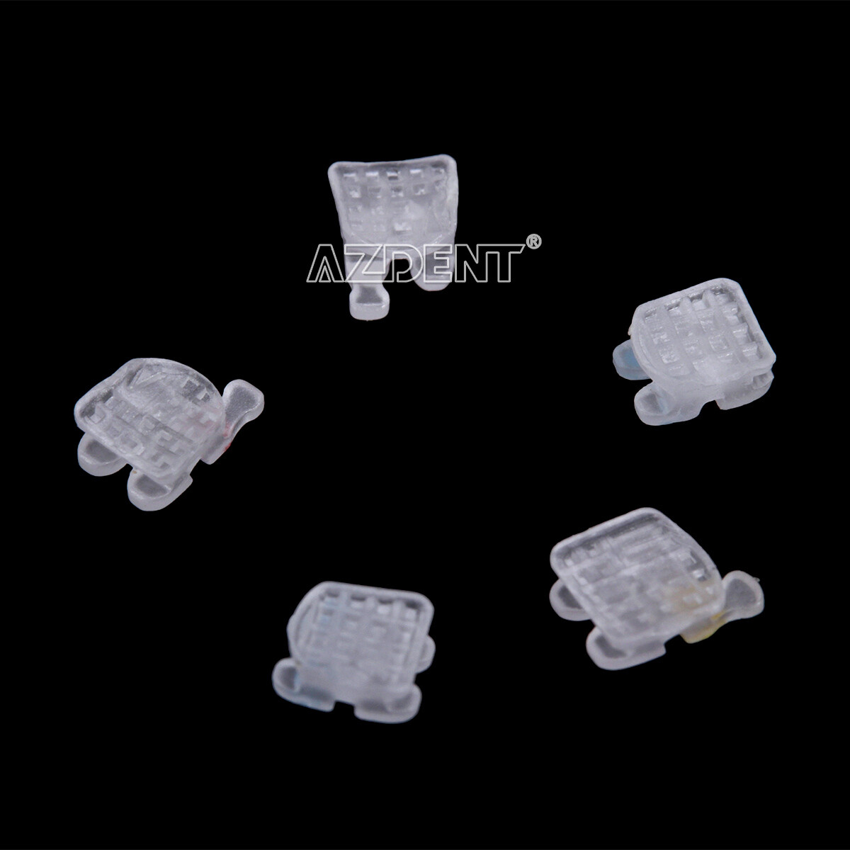 AZDENT Dental Orthodontic Brackets Braces Roth 0.022 Hooks 345 Ceramic /Metal
