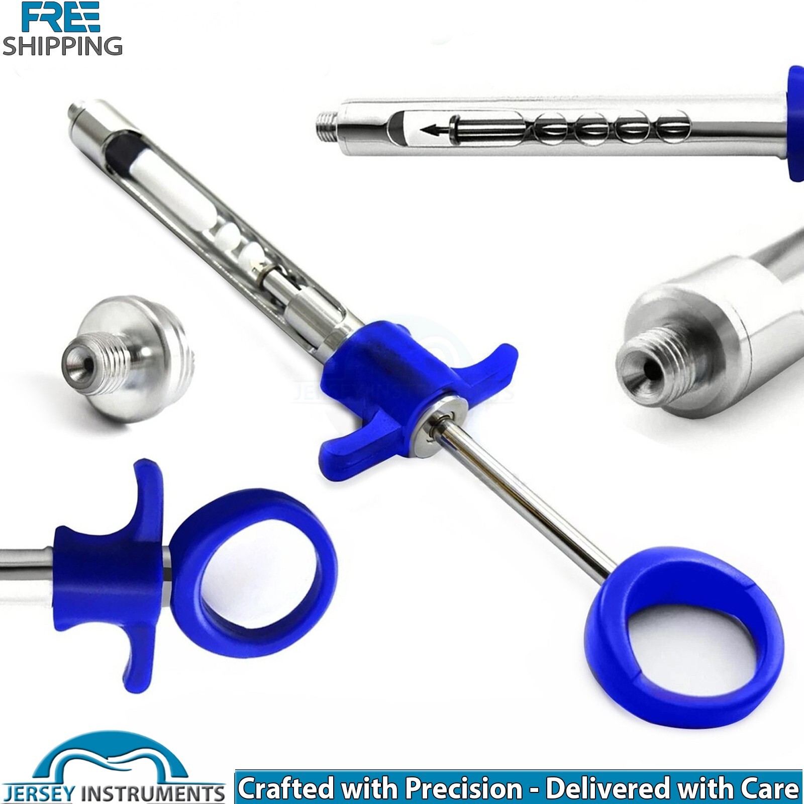 Dental Anesthesia Cartridge Syringe Blue 2.2ml Injection Dentist Surgical Tool