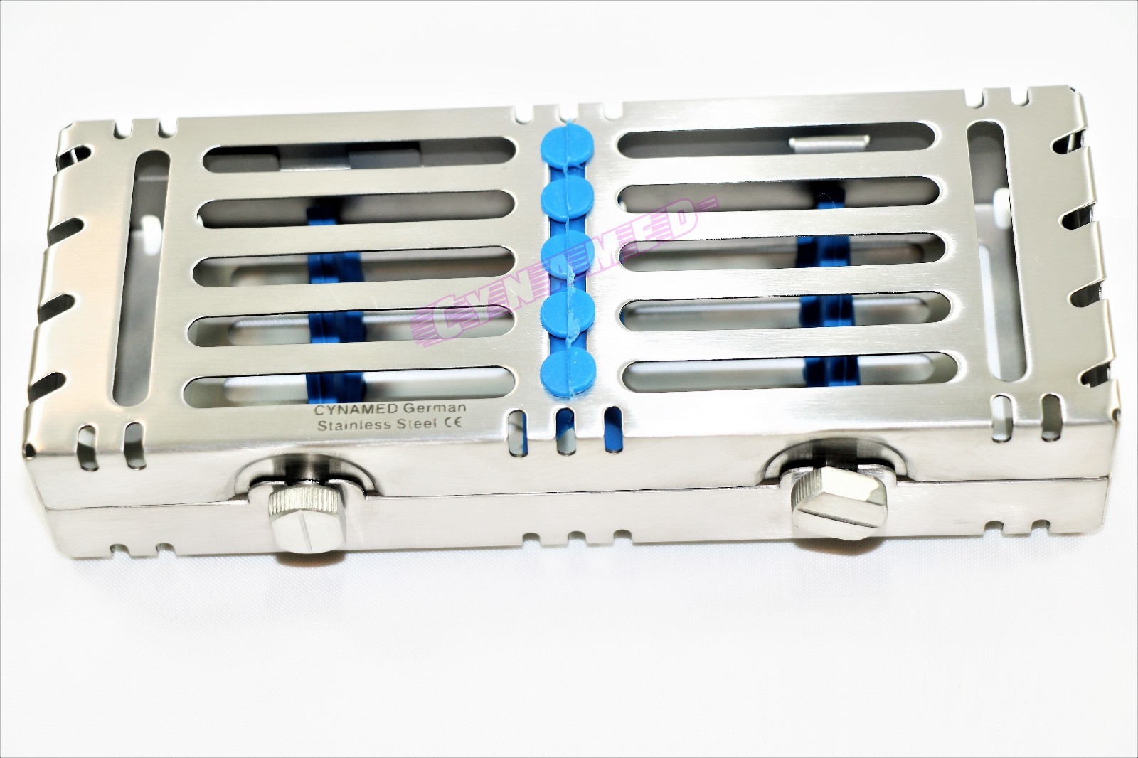 GERMAN DOUBLE BUTTON DETACHABLE STERILIZATION CASSETTE FOR 5 INSTRUMENTS 3PCS