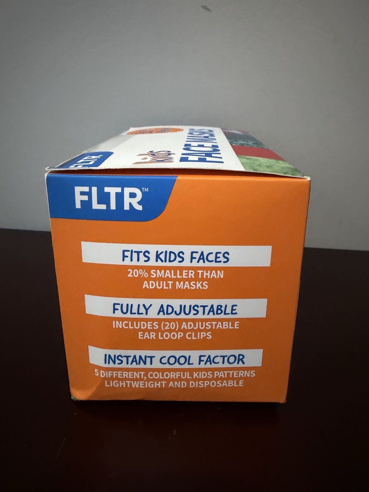FLTR Kids Face Masks Disposable Fully Adjustable Ear Loops Assorted 50 (HLT125)