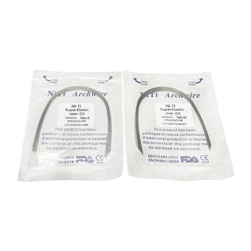 Dental Orthodontic Arch Wire Super Elastic Niti Round Rectangular Natural Form