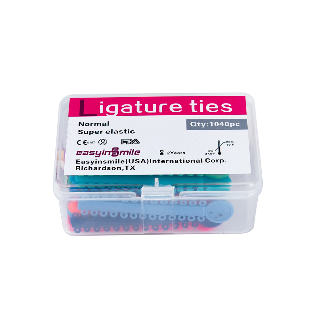 Orthodontic Elastic Ligature Ties Bands Dental Rubber Bands for Brackets 1040pcs