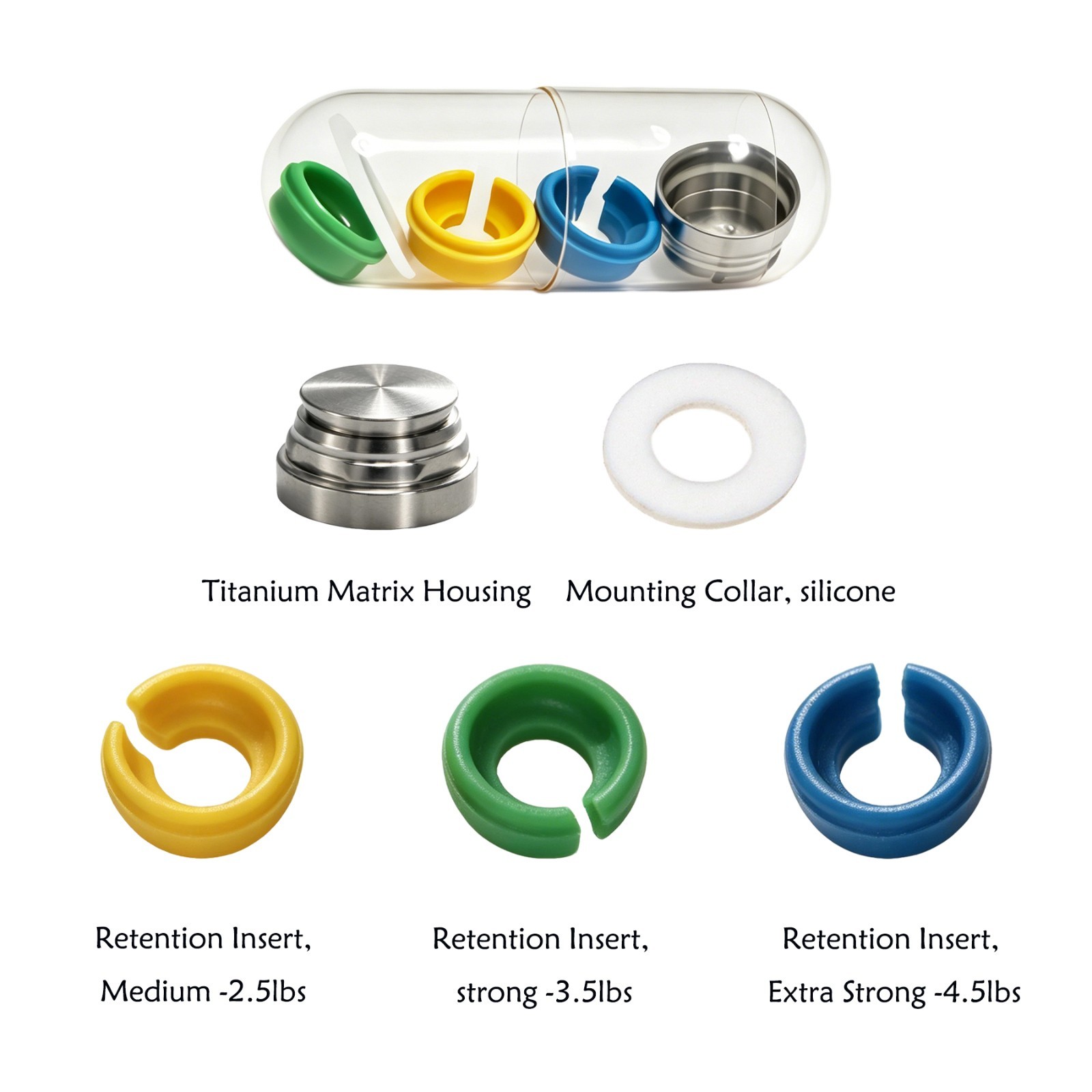 US Dental Novaloc Retention Inserts Caps Peek and Mounting&Demounting Core Tool
