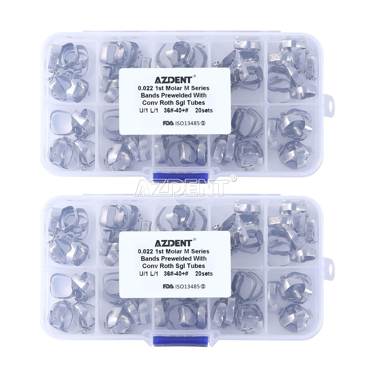 Dental M Series Bands Buccal Tube Prewelded 1st Molar Roth 0.022 36#-40+# U/L