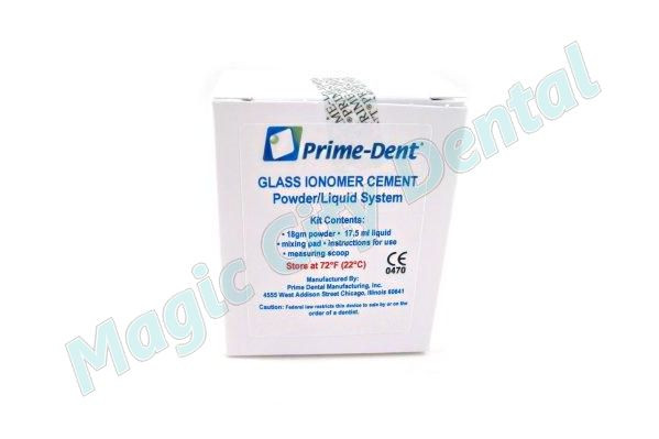 NEW Prime-Dent Dental Glass Ionomer Luting Cement Kit Crowns 18g Kit