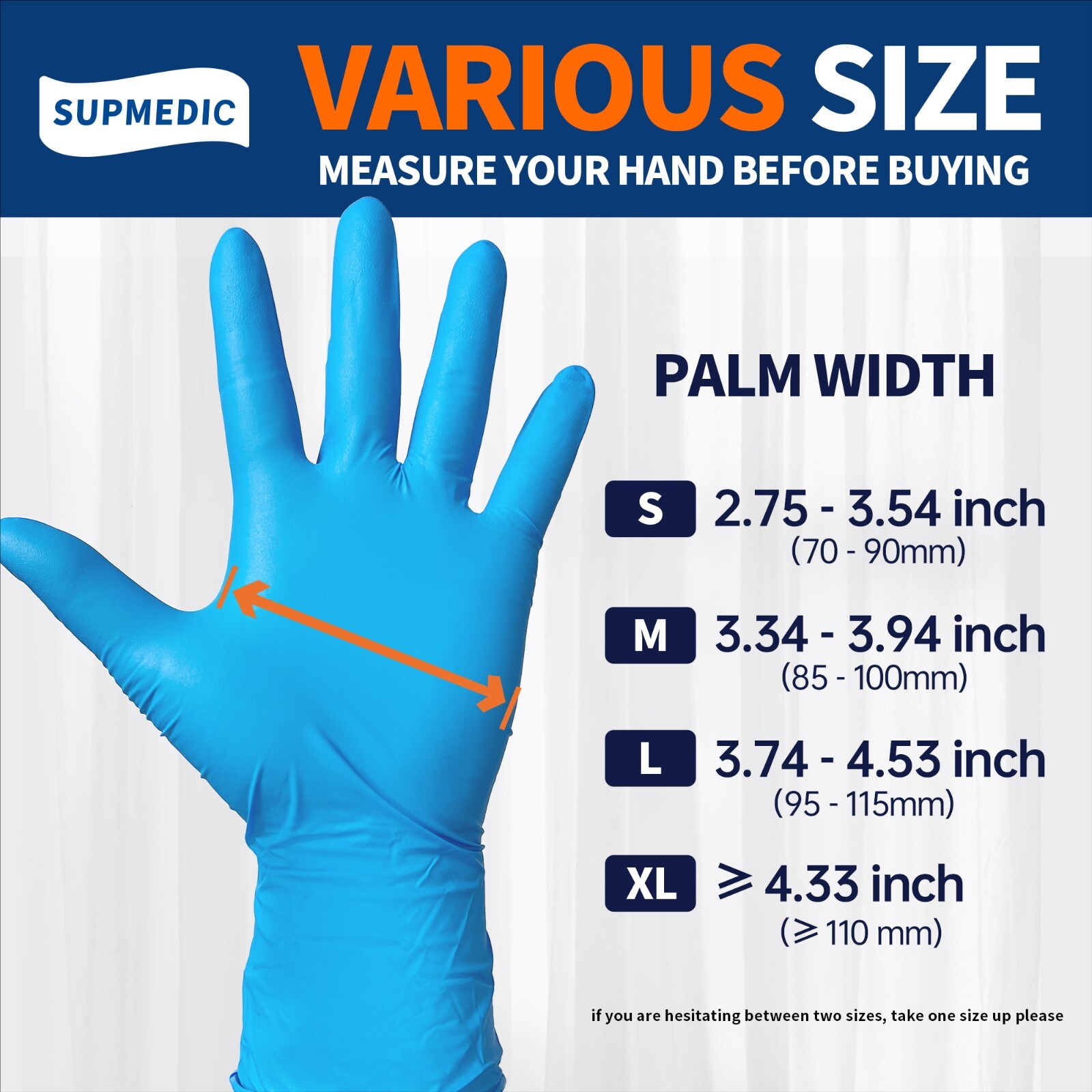 Medical Nitrile Exam Gloves Blue 100 PCs Powder-Free Food-Safe Disposable Glove