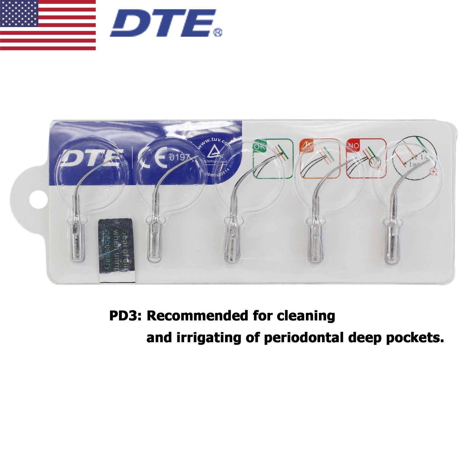 Dental Ultrasonic Piezo Scaler Scaling LED Handpiece Tips SATELEC ACTEON GD1 PD1