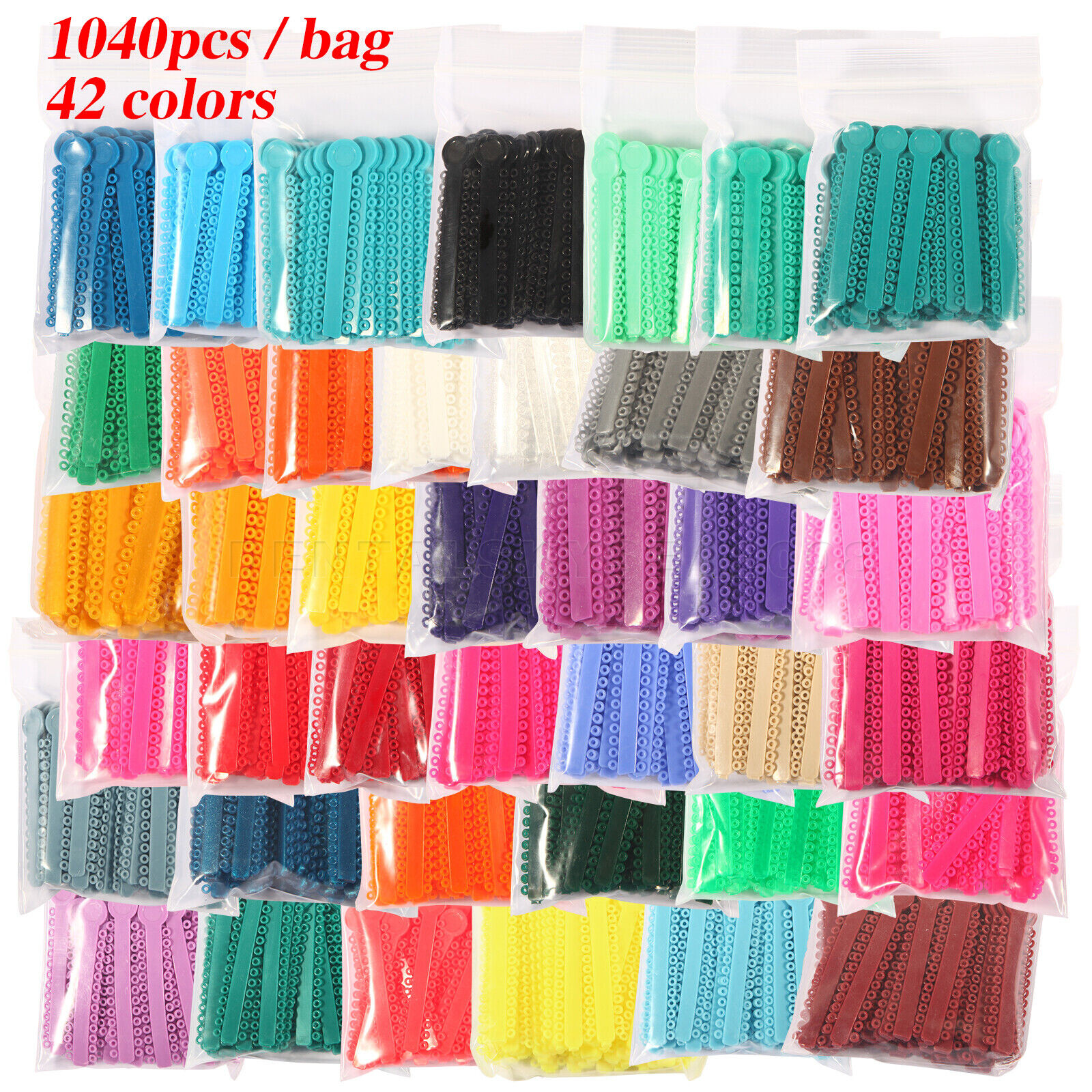 Dental Orthodontic Ligature Ties Elastic Bands for Brackets / Niti Wire Rect