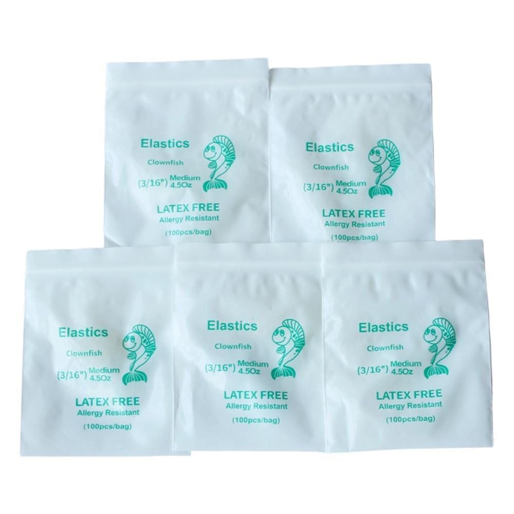 US 1,000pcs Dental Ortho NON-LATEX Rubber Bands O-ring 3/16 4.5oz latex free