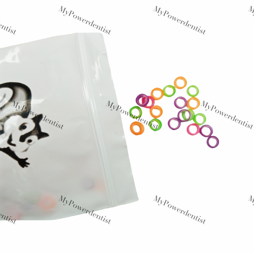 5000Pcs Dental Orthodontic Elastics Ligature Ties Bands Braces 2.5/3.5/4.5/6.5OZ