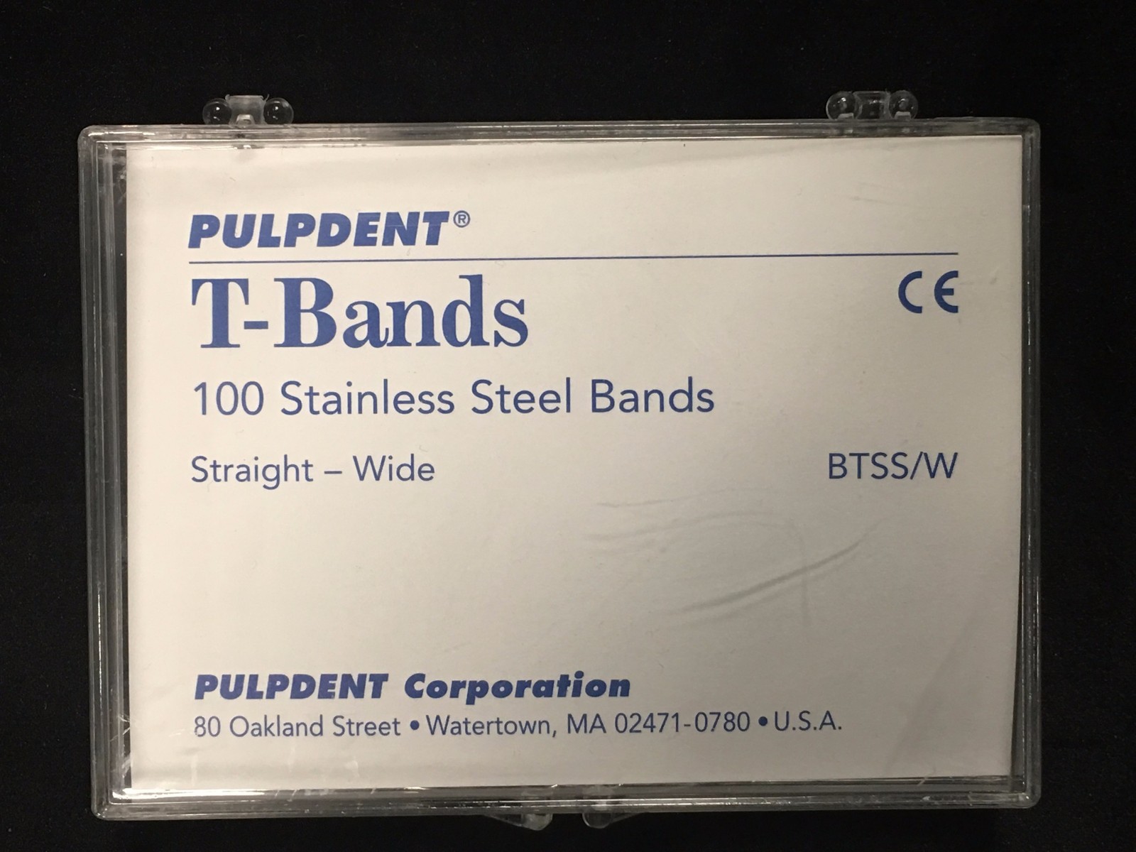3 x Dental T-Band Stainless Steel Bands Straight Wide 100/pkg #BTSS/W