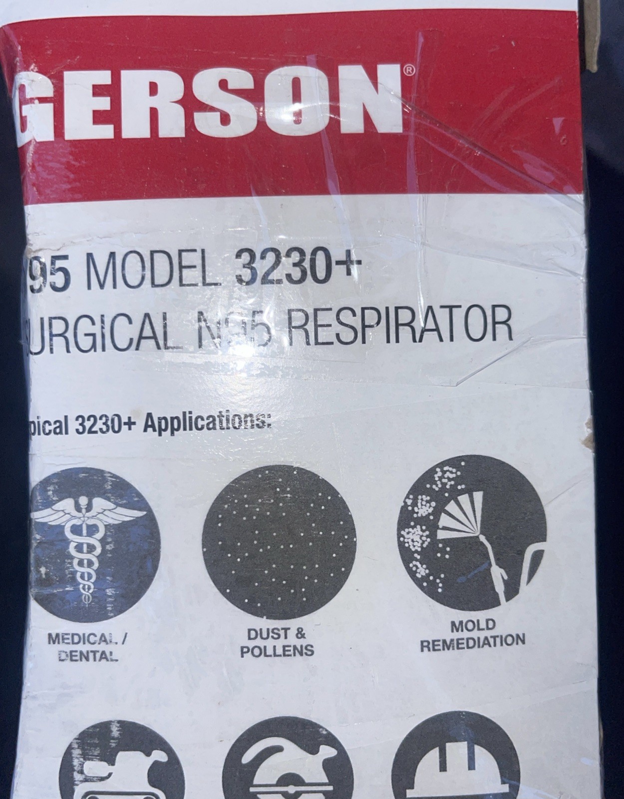 N95 Pouch Respirator (3230), NIOSH-Approved, Made in U.S.A., One-Size, 50 Res…