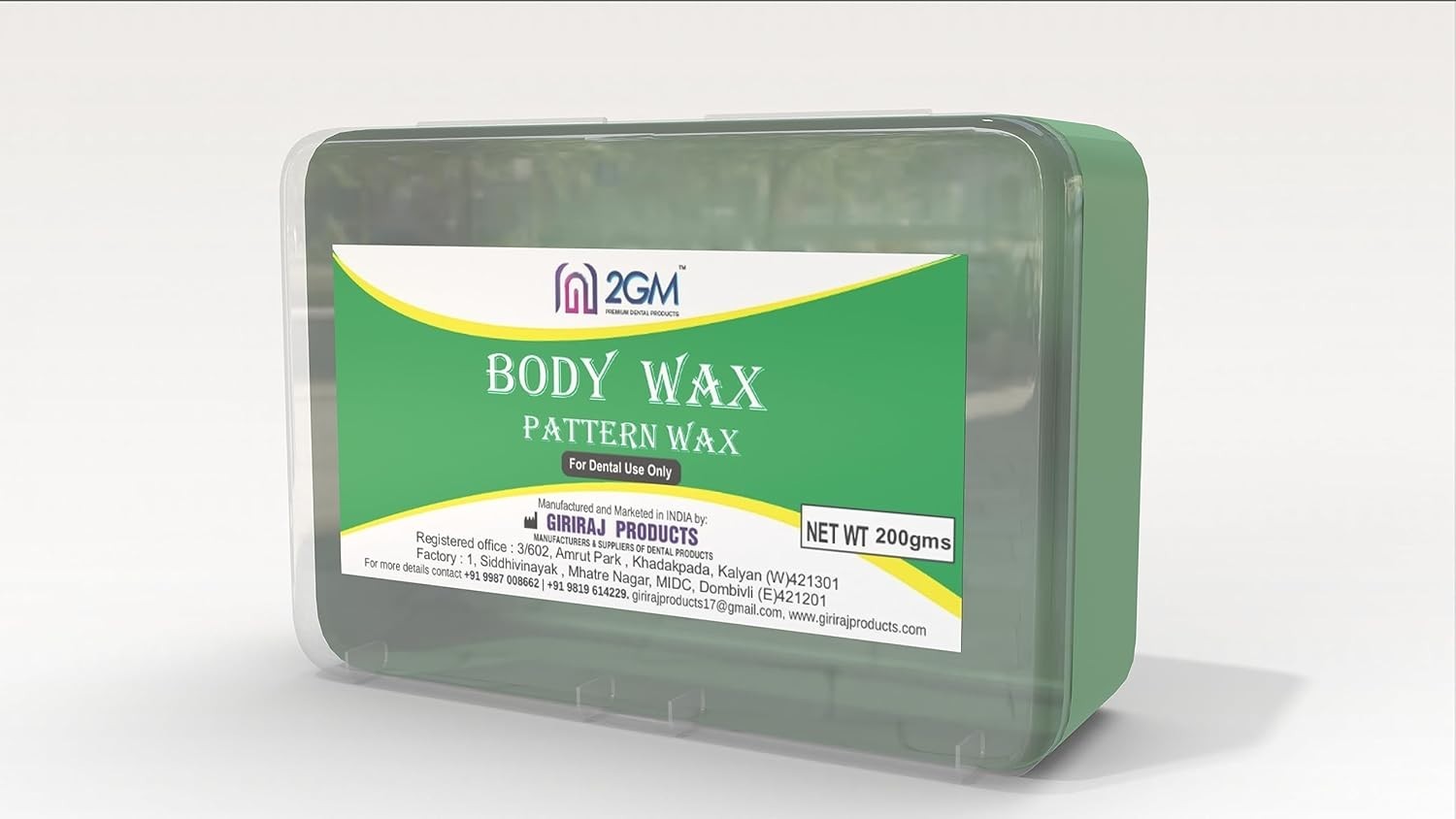 Green Dental Modeling Wax 200g Pattern Wax for Casting and Shaping Lab