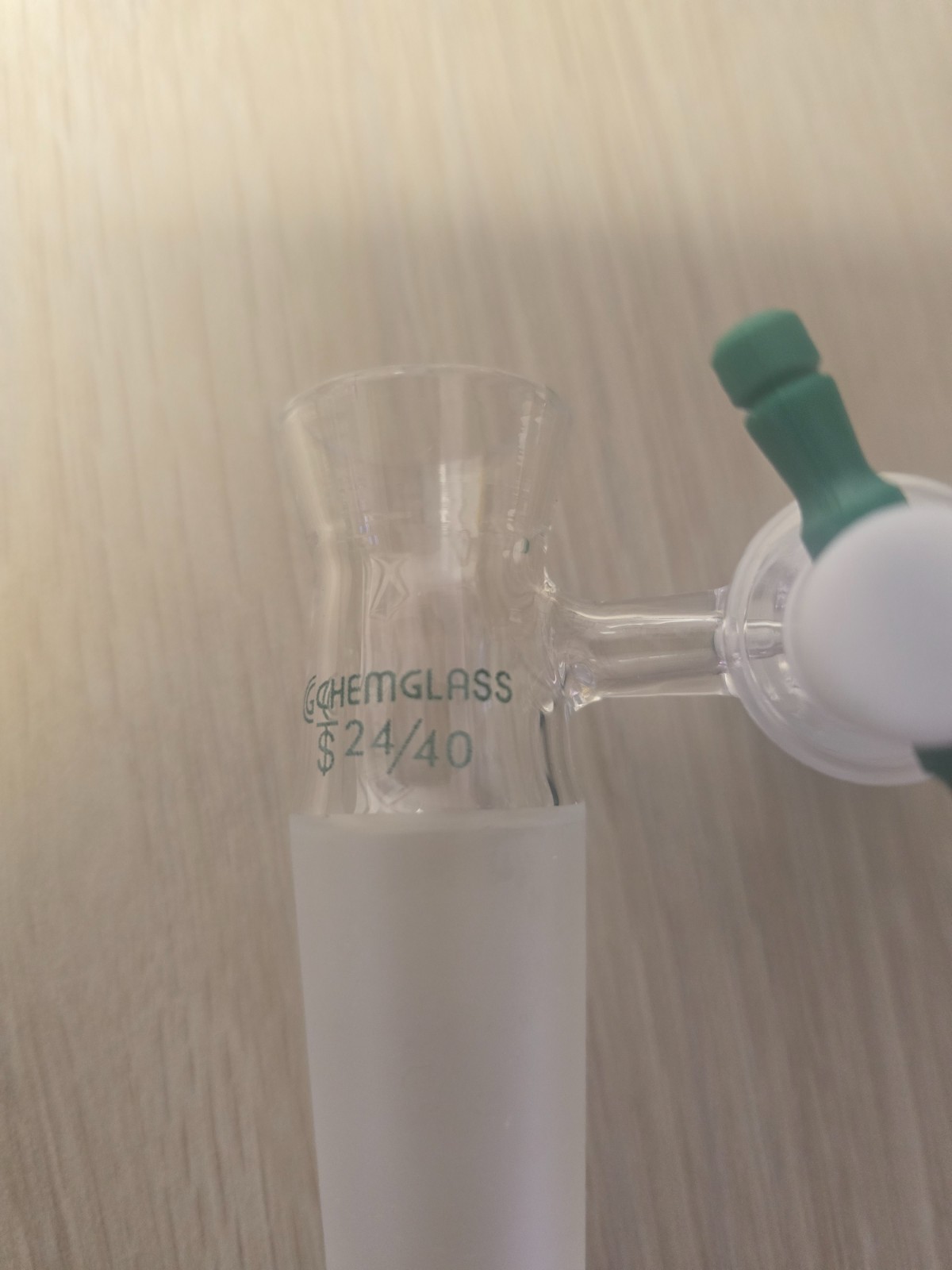 Chemglass CG-1053-A-02 Adapter, Vacuum Filtration, 24/40, #2 Pluro Stopper