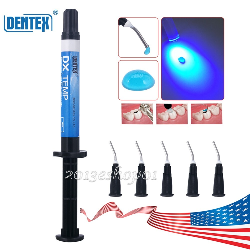 Dental Temp Flow Light Curing Temporary Filling Composite Material 2.5g