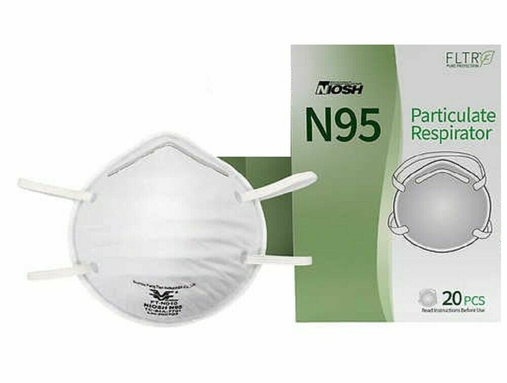 FLTR NIOSH Certified N95 Respirator Face Mask 20 Pack