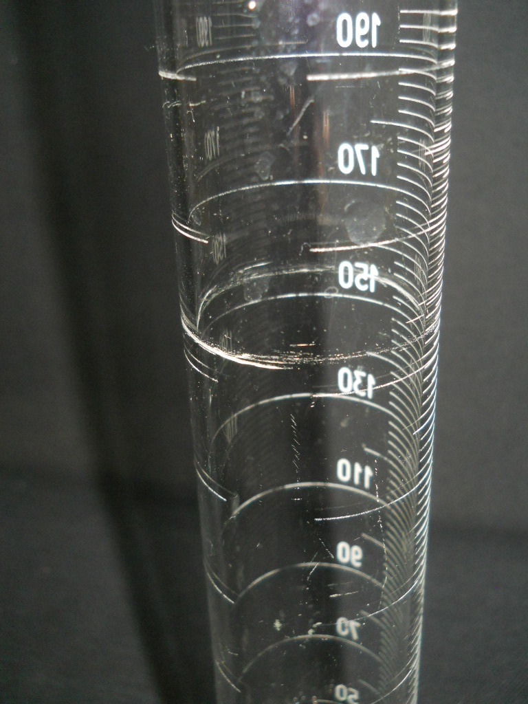 Modified/Repaired Unbranded Glass 240mL TC Single Scale Graduated Cylinder