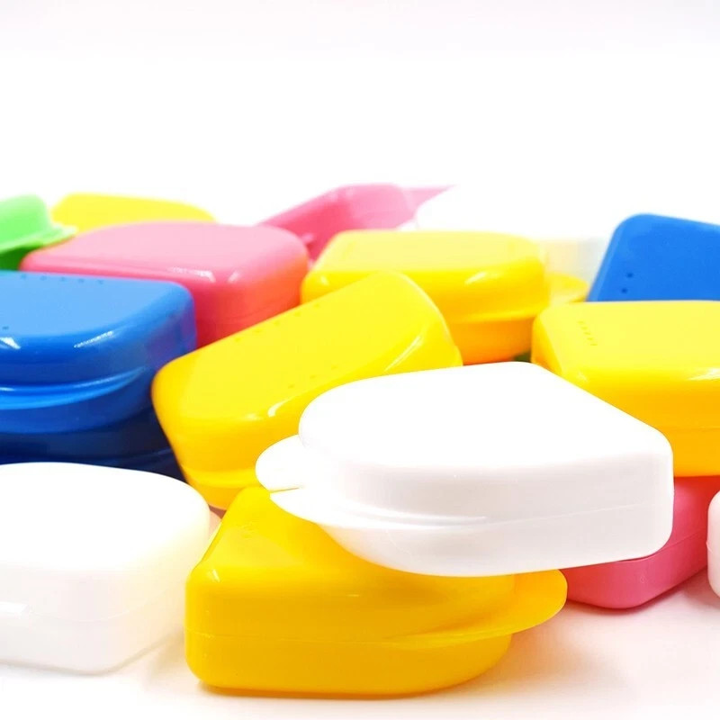 Dental Orthodontic Mouthguard Teeth Container Retainer Case Box Denture Assorted