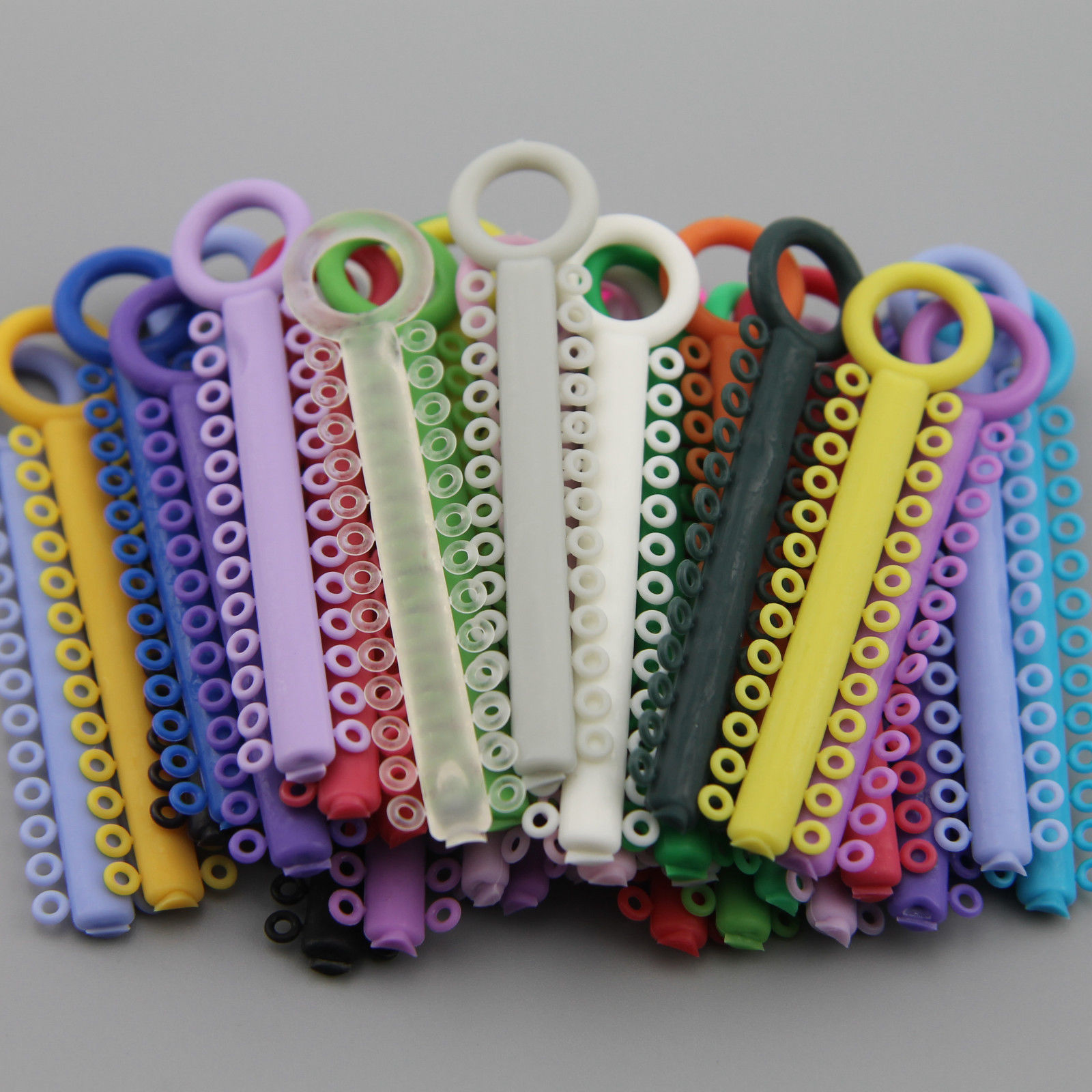 1040 Pcs Dental Ligature Ties Orthodontics Elastic Multi Color Rubber Bands