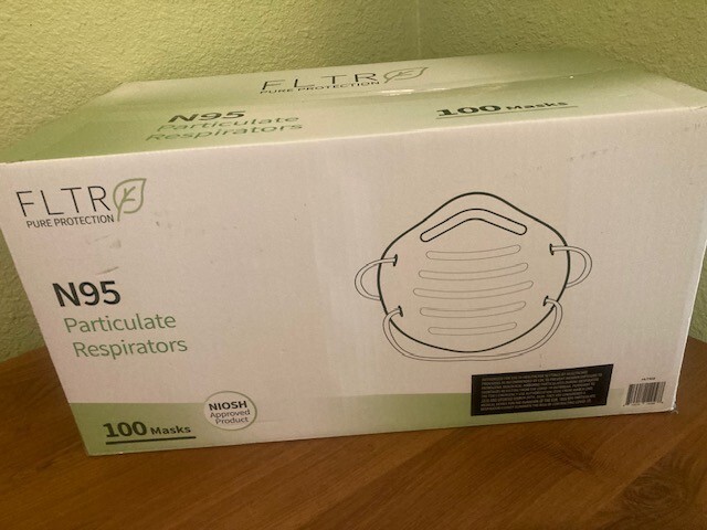 NIOSH FLTR Pure Protection Particulate Respirator N95 Mask 100-Pack