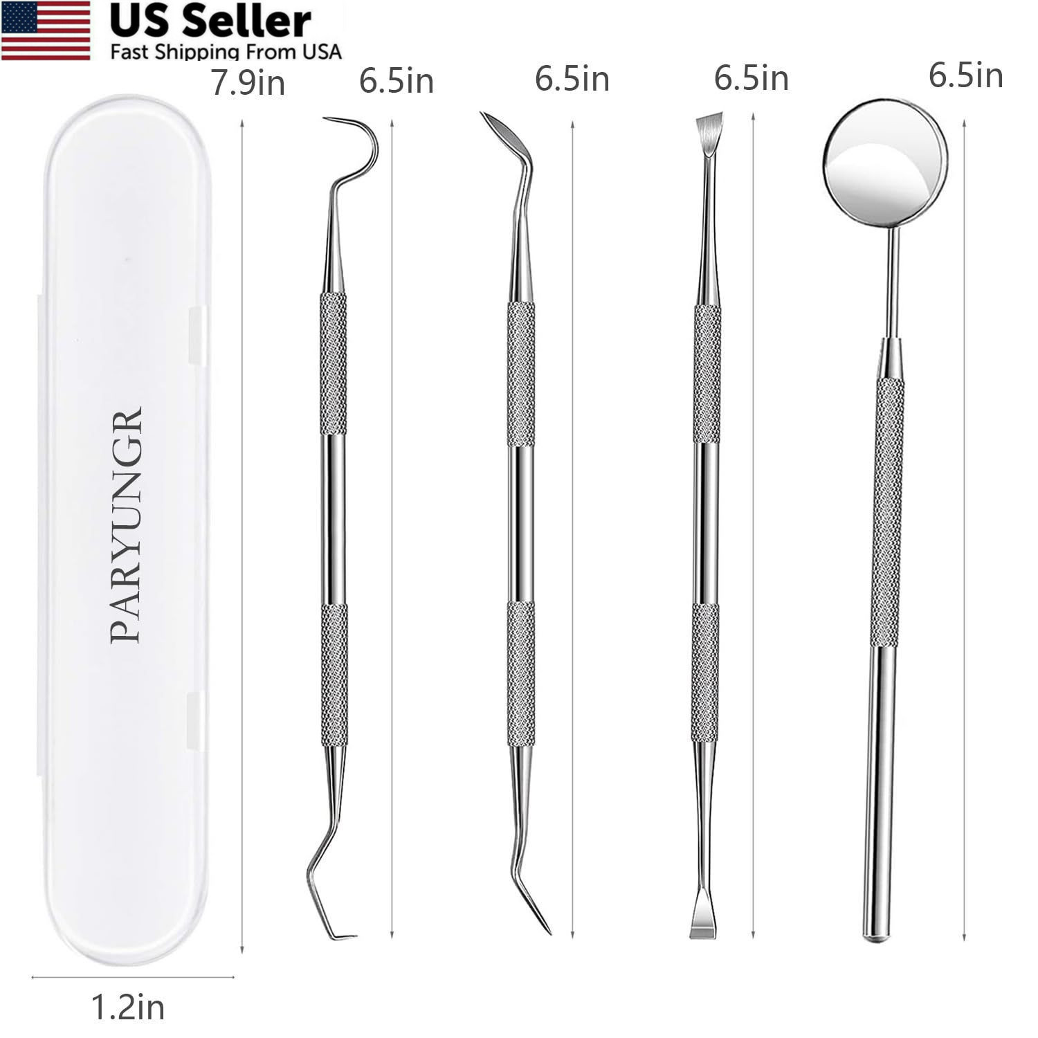 PARYUNGR Dental Tools, Professional Teeth Cleaning Oral 5 Piece Assortment